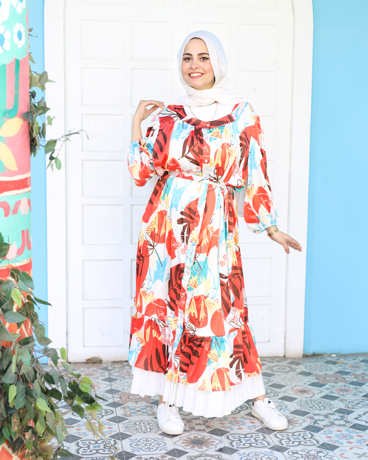 Satin dress orang