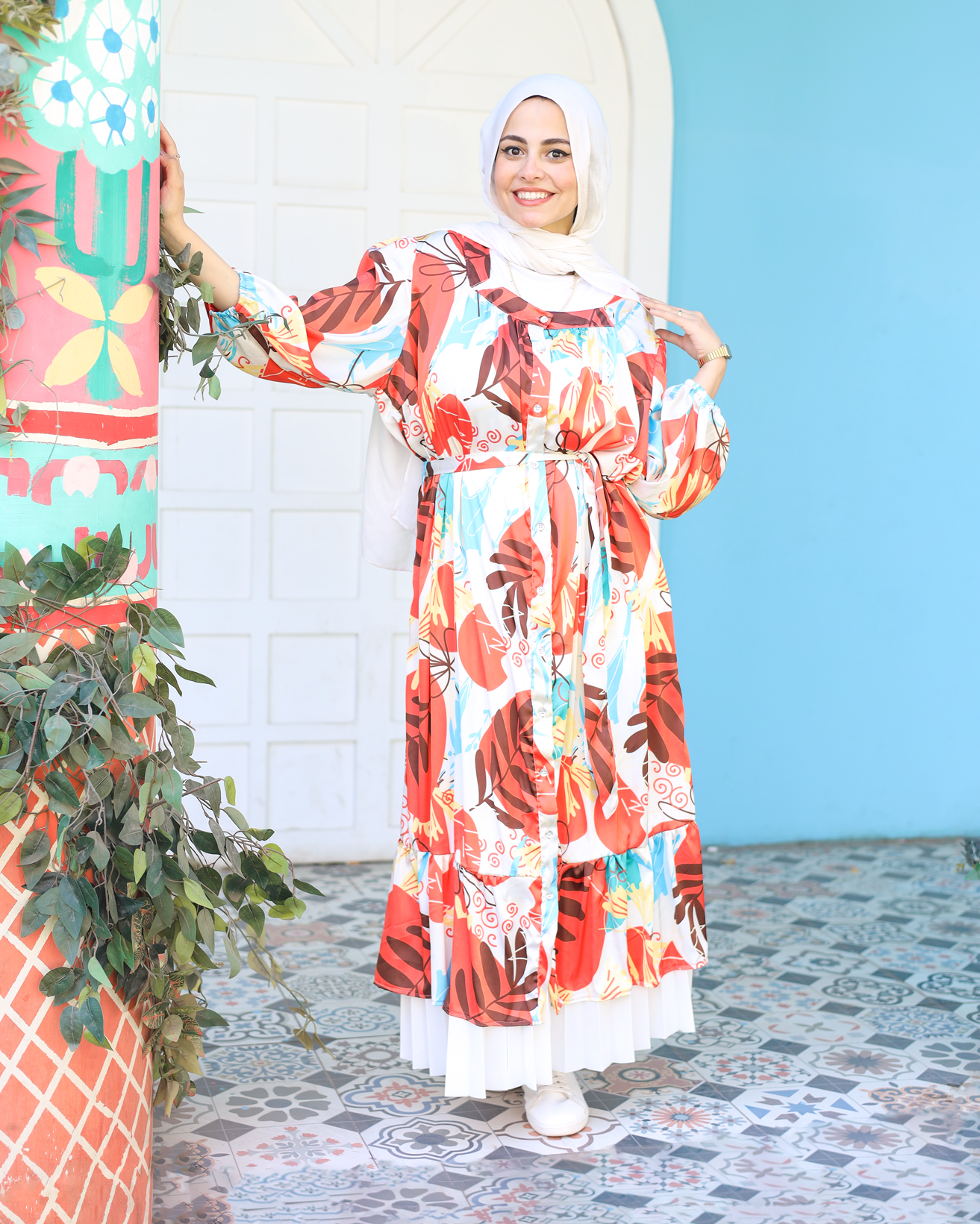 Satin dress orang