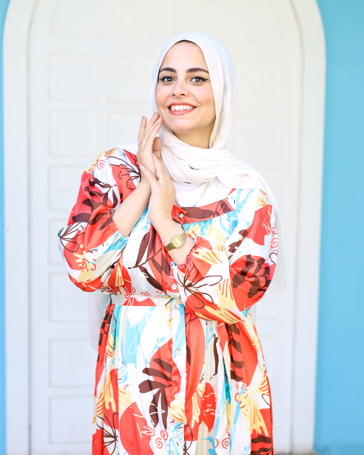 Satin dress orang