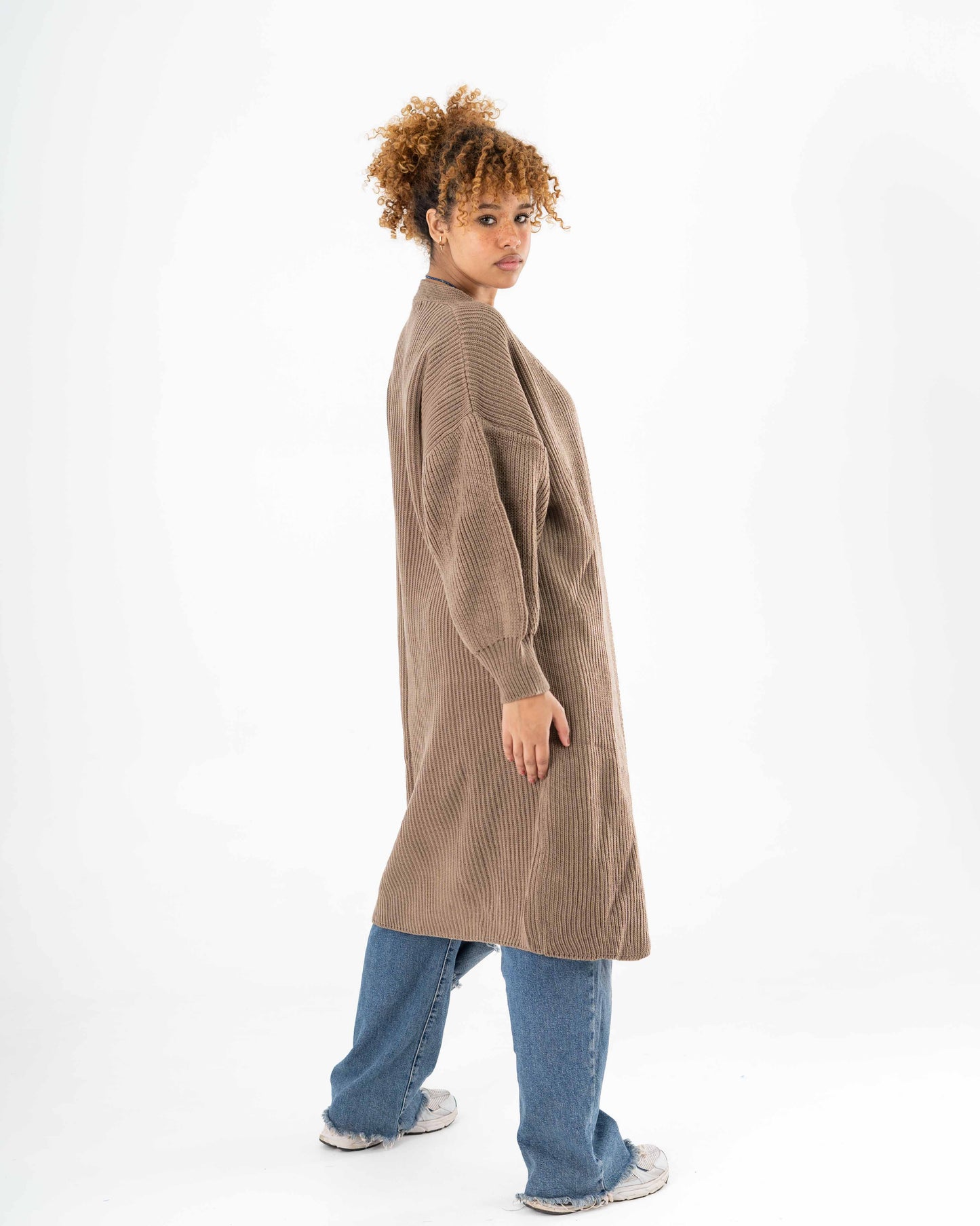 Midi Cardigan In Cafe