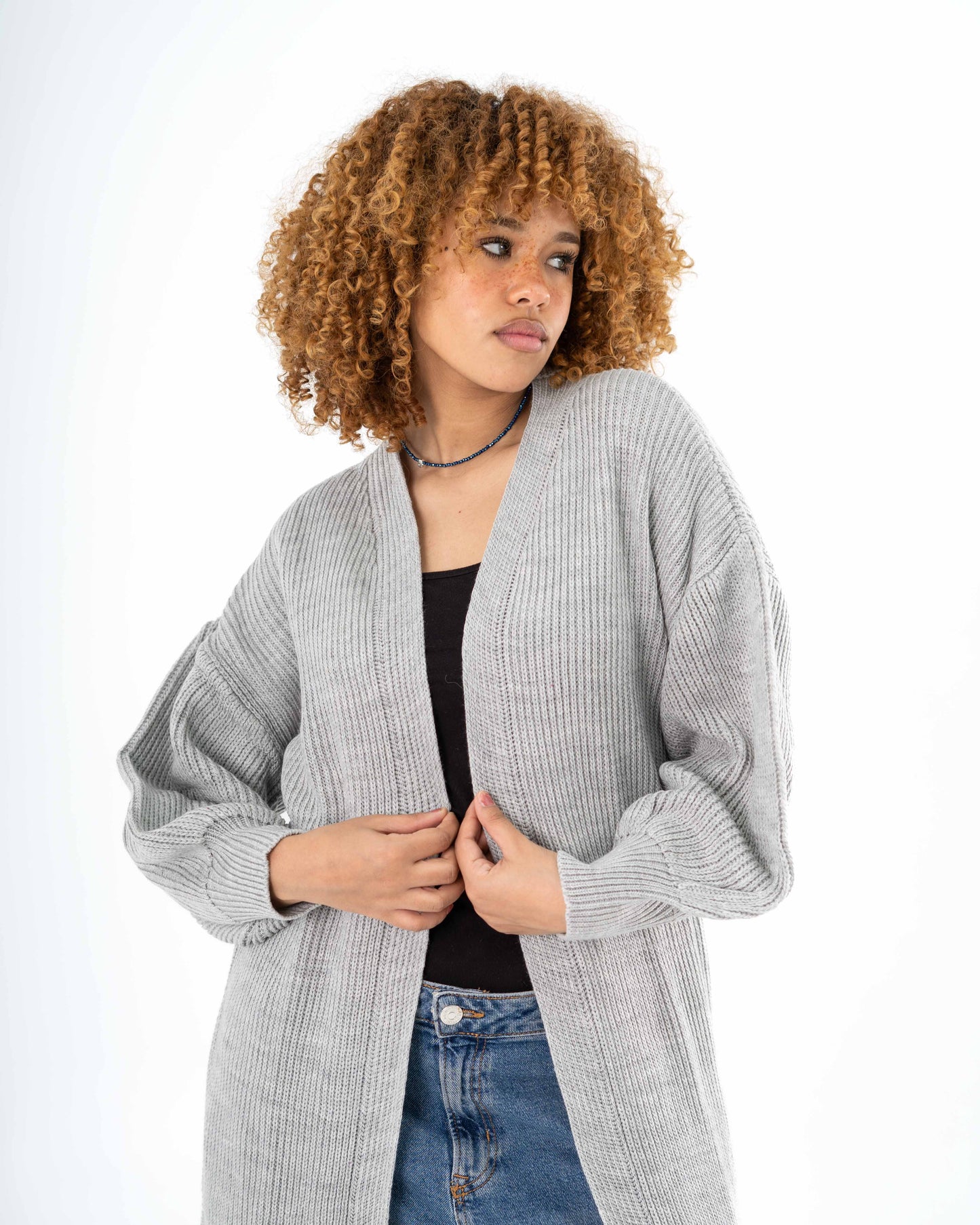 Midi Cardigan In Grey