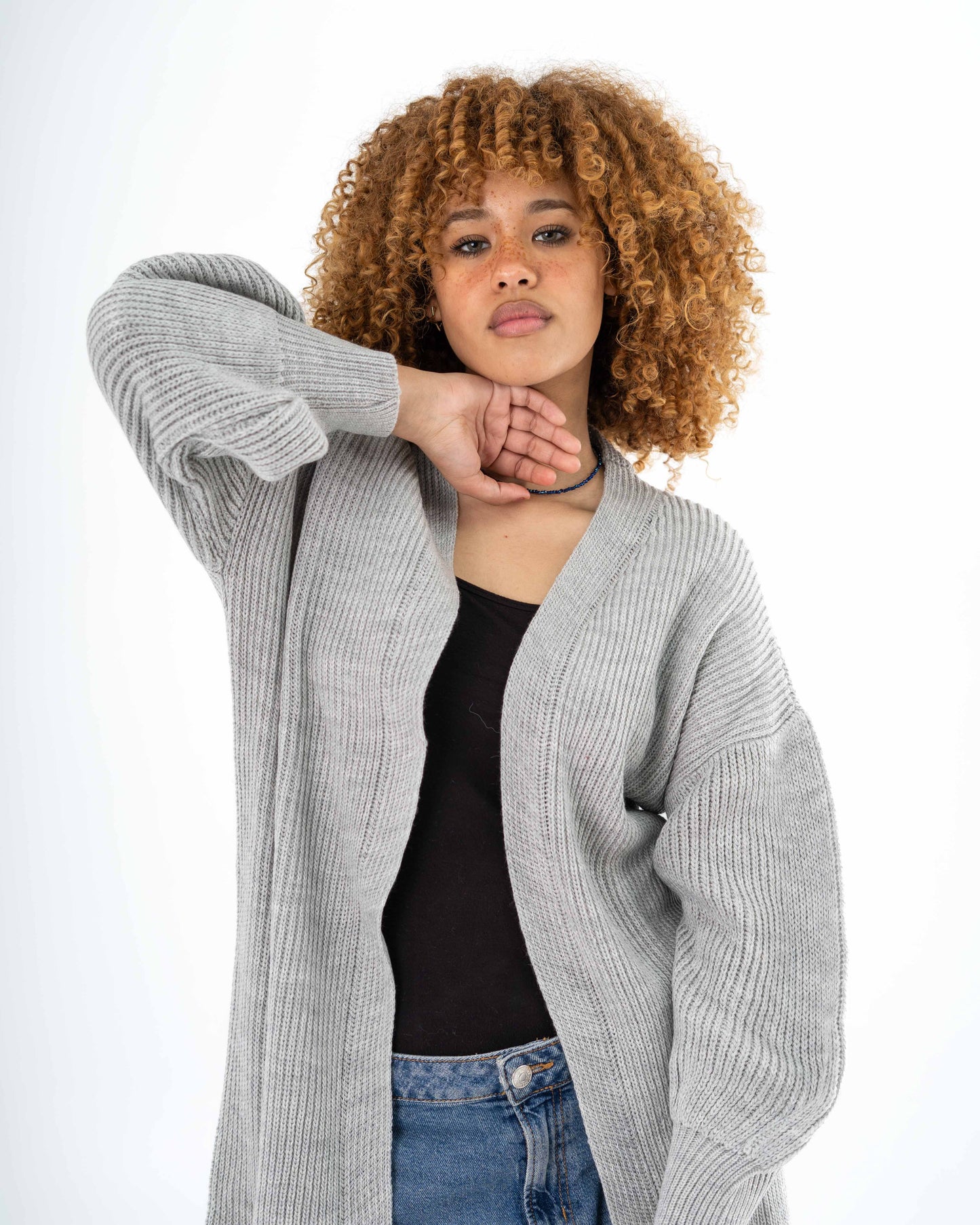 Midi Cardigan In Grey