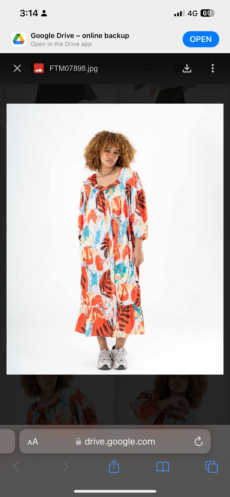 Satin dress orang