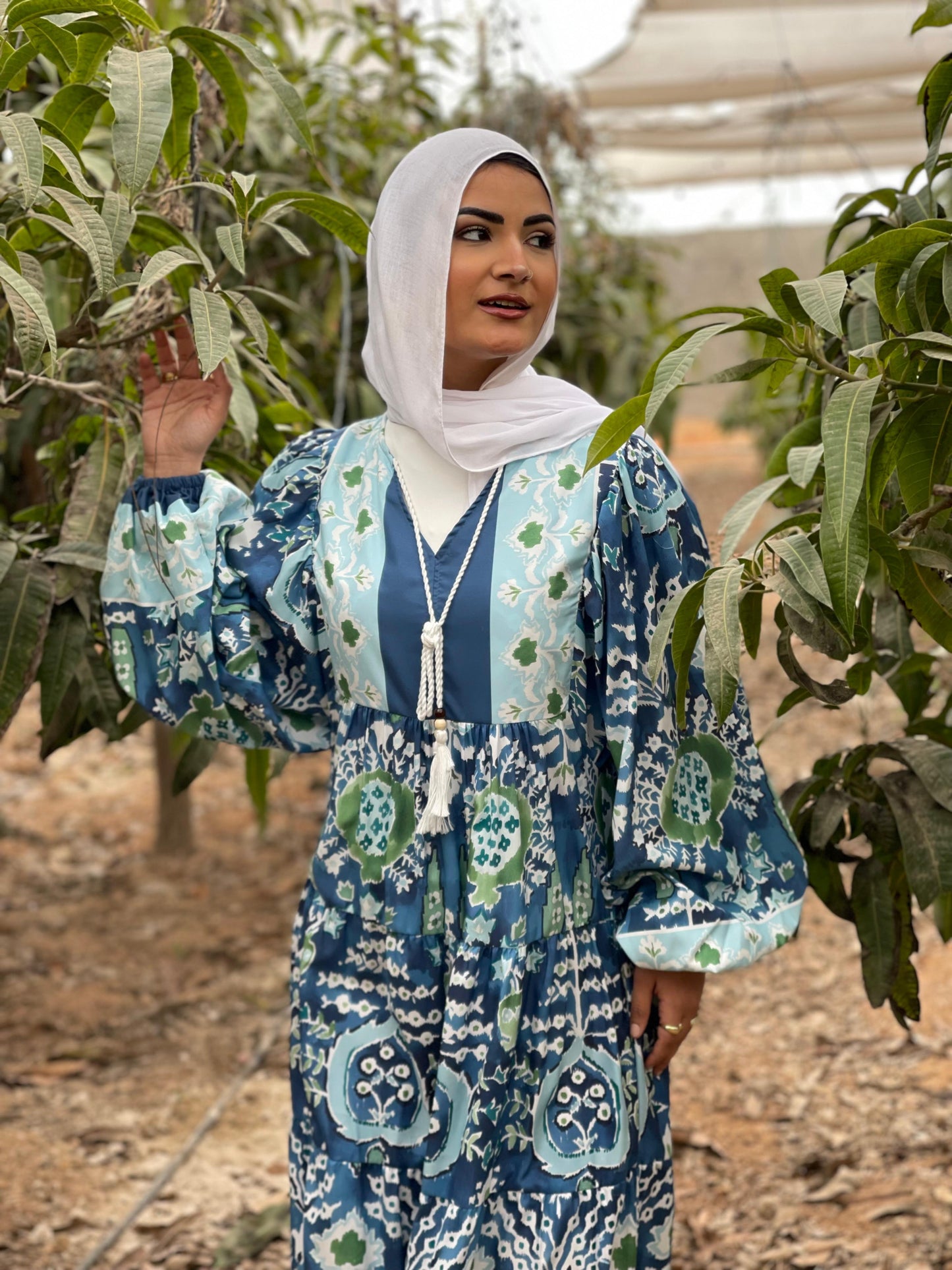 Azure Bloom Dress