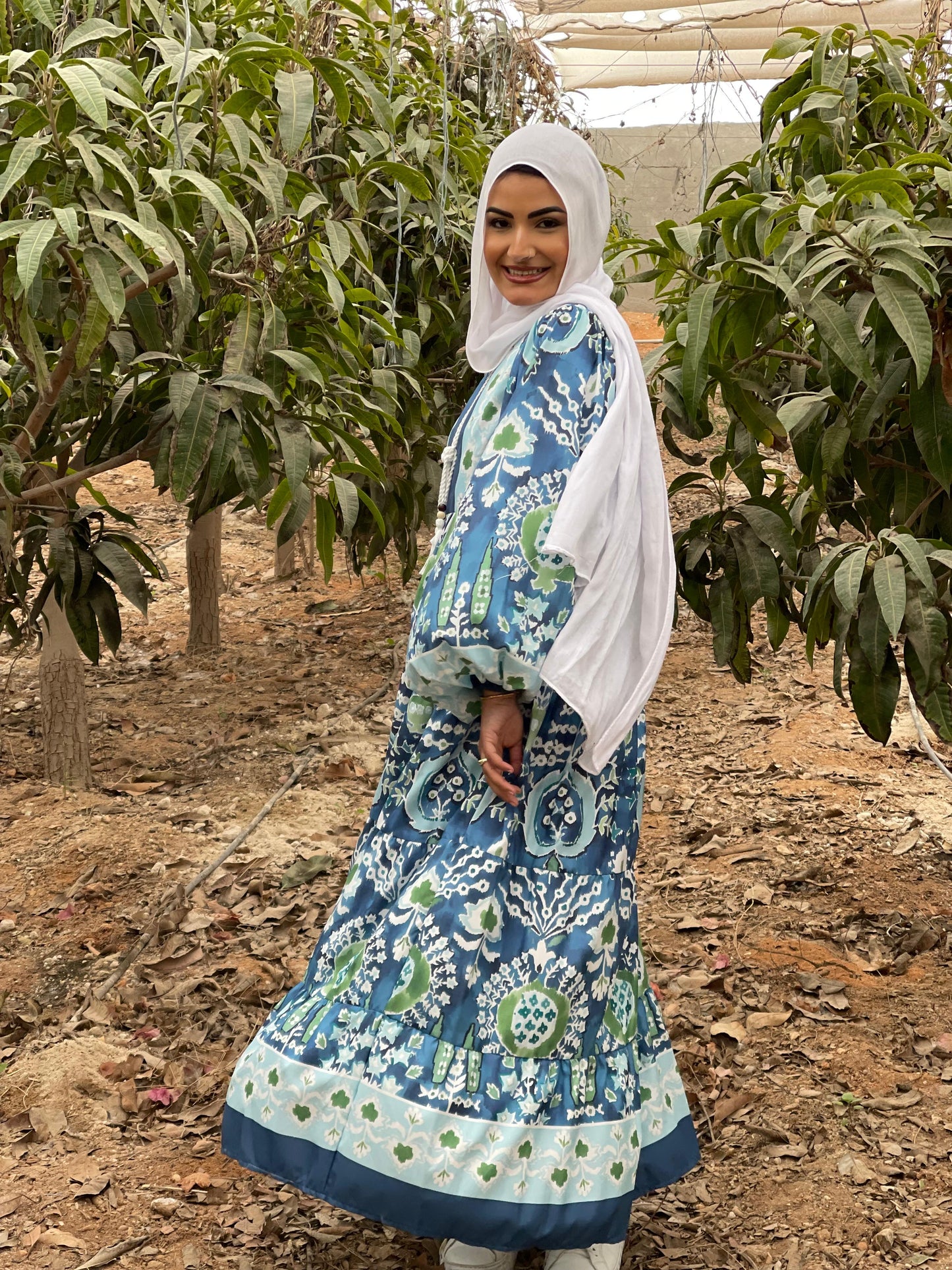 Azure Bloom Dress