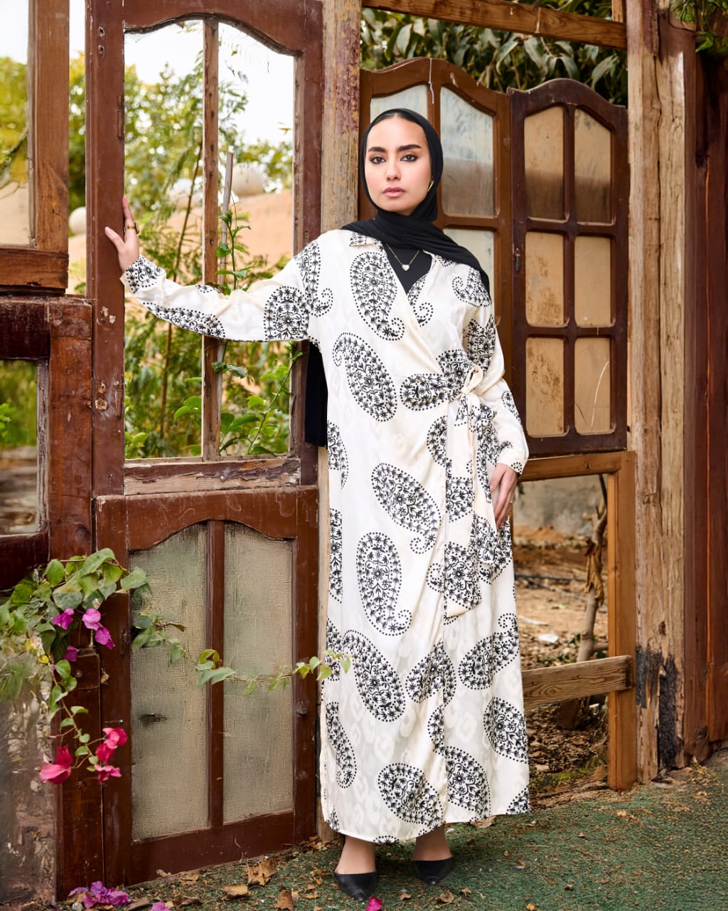 Wrap stain dress