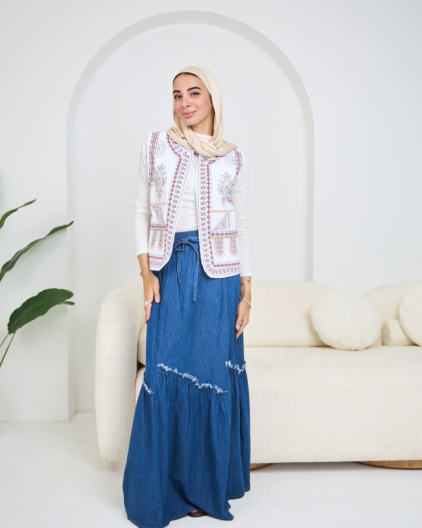 Colorful Embroidered Vest