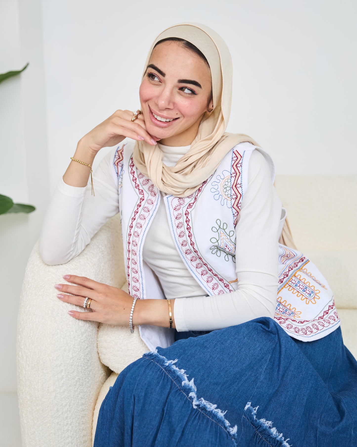 Colorful Embroidered Vest