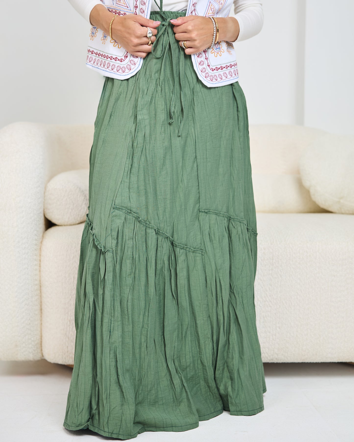 Skirt in olive