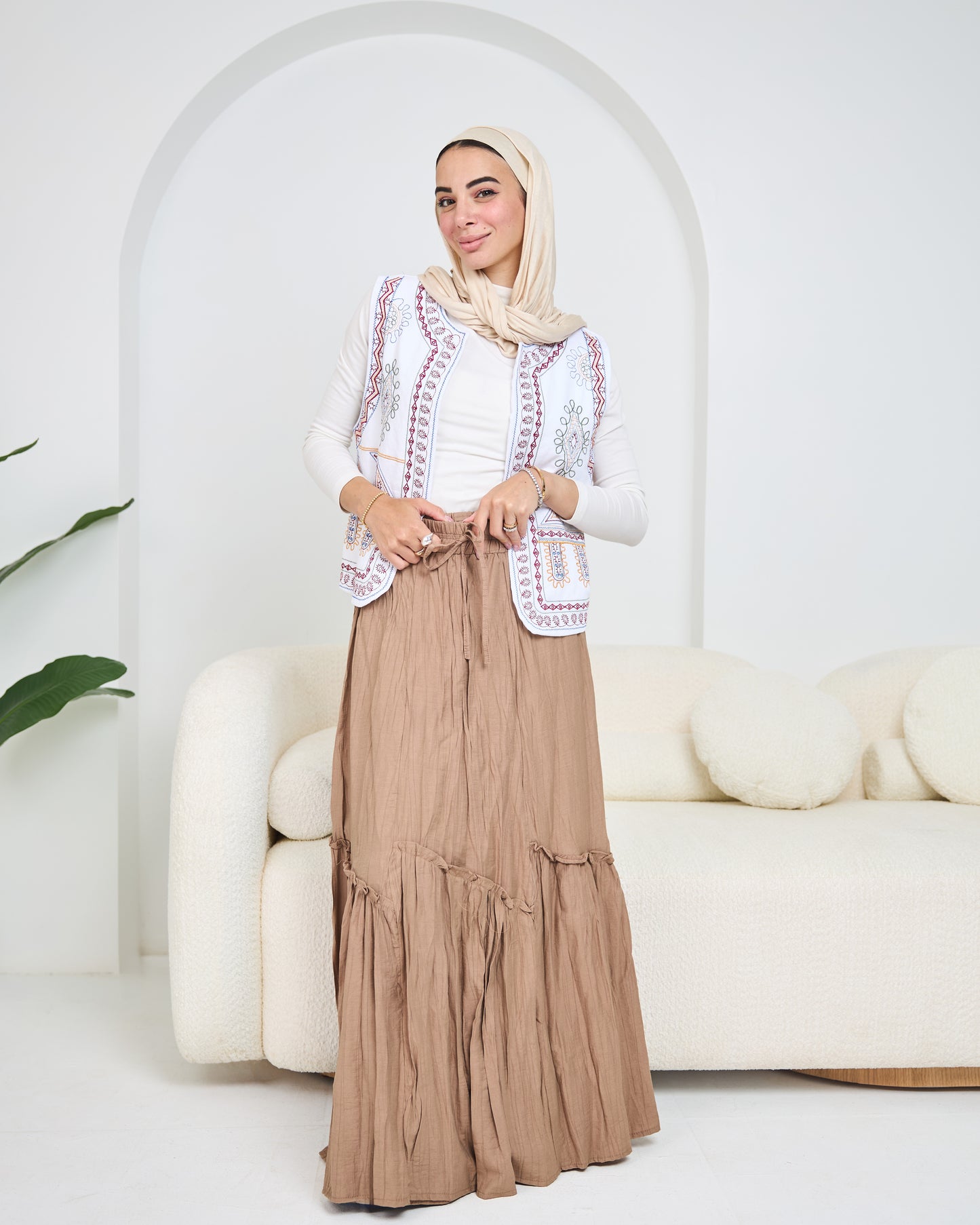 Skirt in cafe