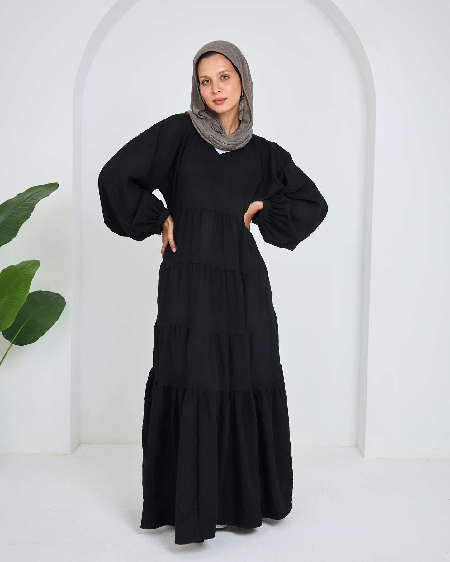 Linen Tiered Dress