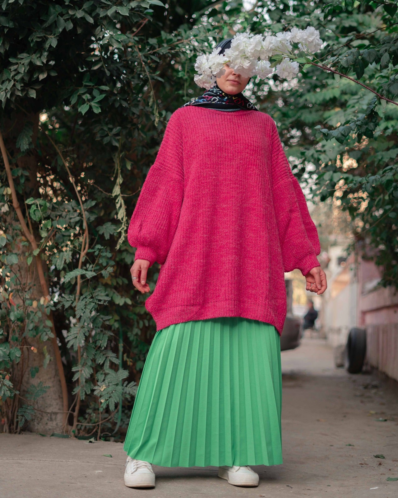 Knitted oversize pullover