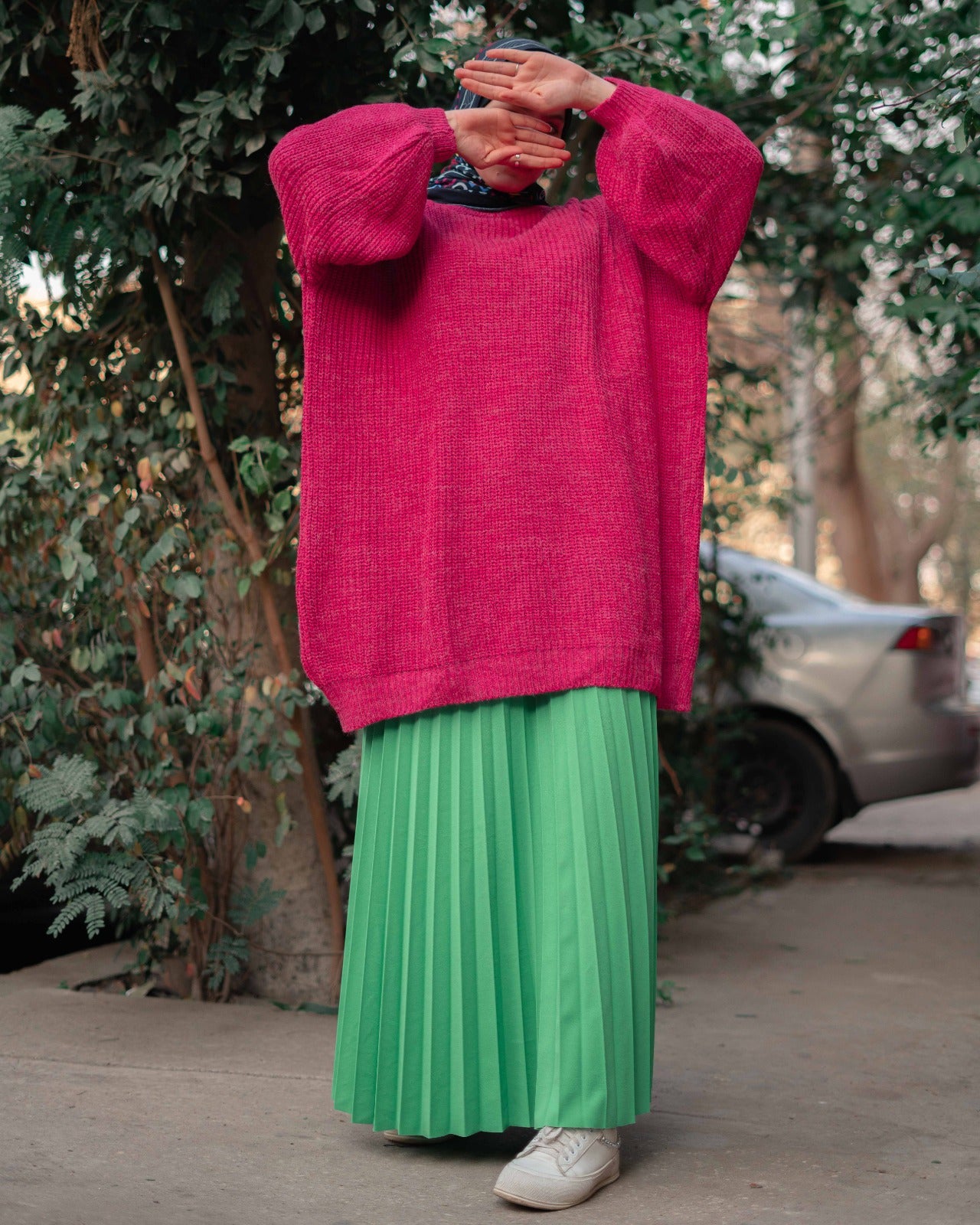 Knitted oversize pullover