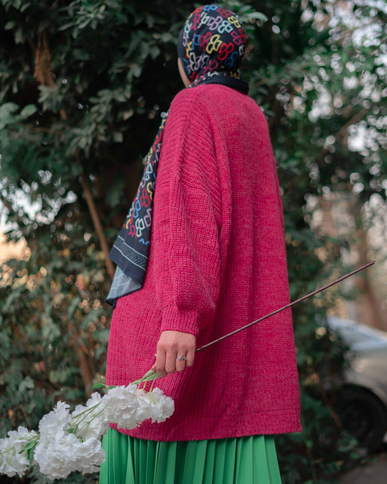 Knitted oversize pullover