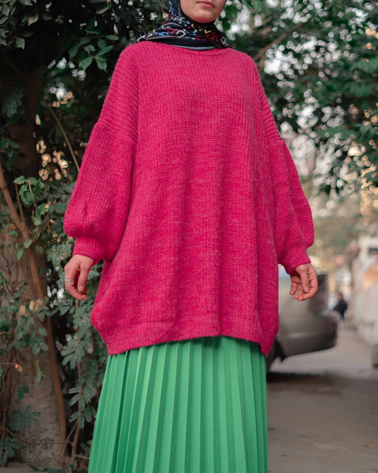 Knitted oversize pullover