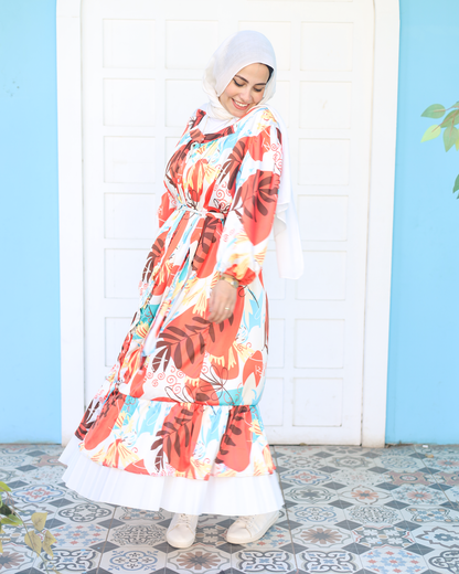 Satin dress orang