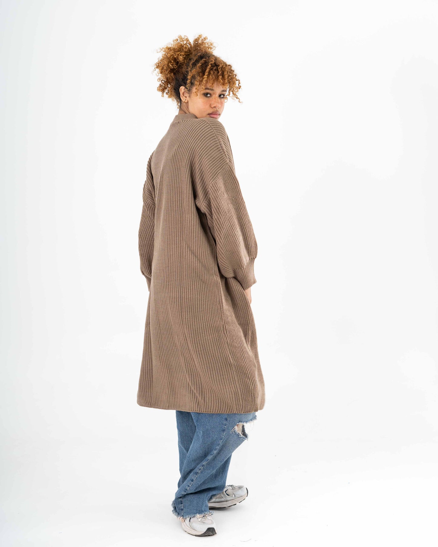 Midi Cardigan In Cafe