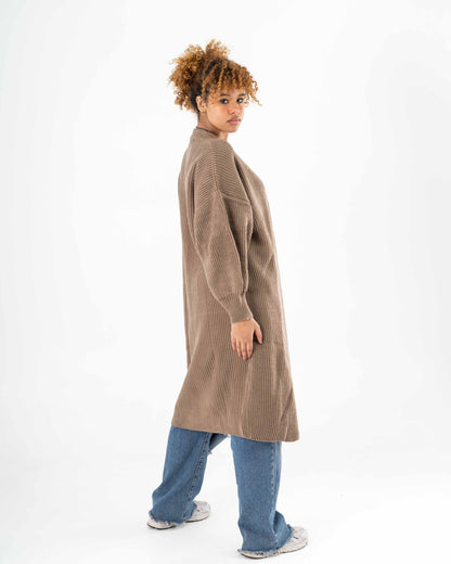 Midi Cardigan In Cafe
