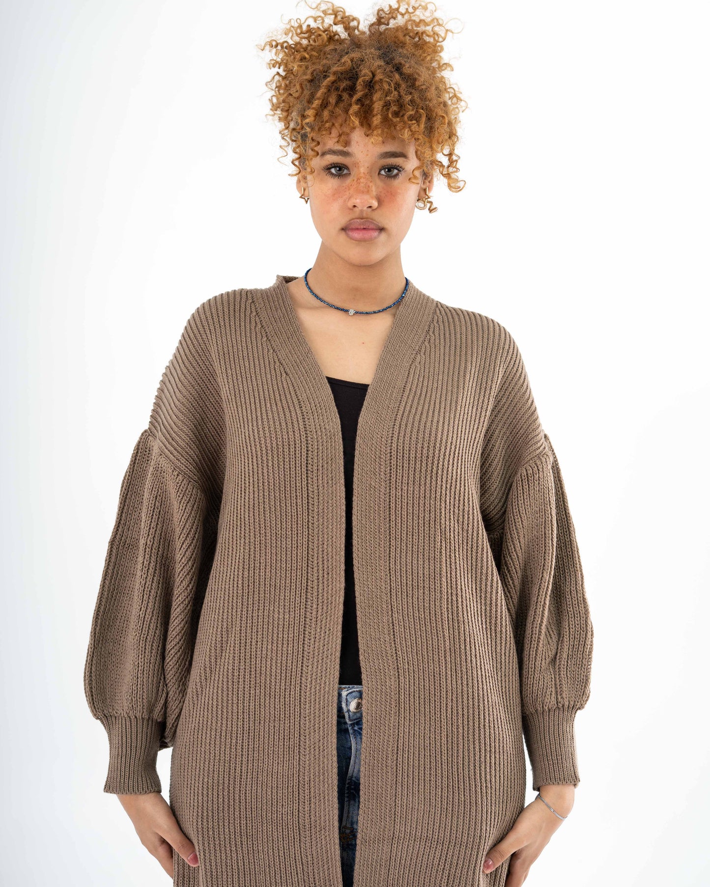 Midi Cardigan In Cafe