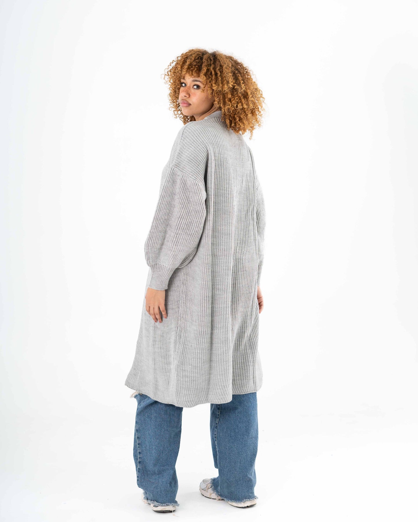 Midi Cardigan In Grey