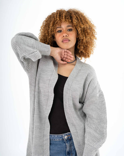 Midi Cardigan In Grey