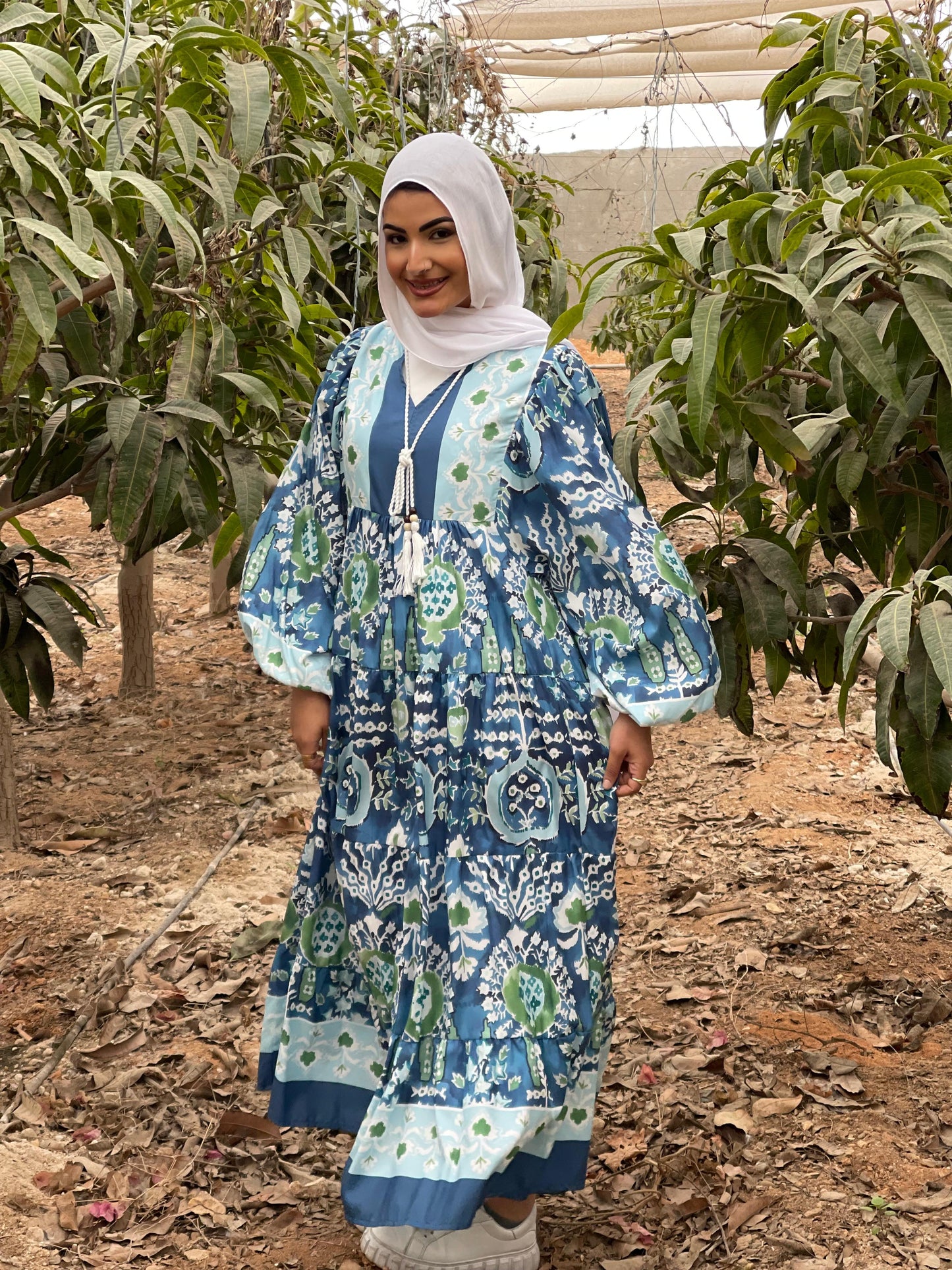 Azure Bloom Dress