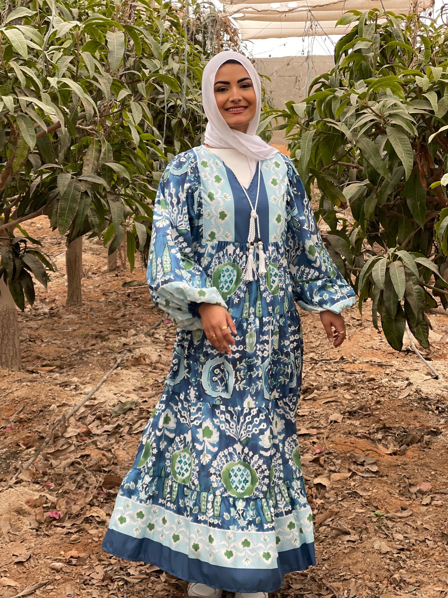 Azure Bloom Dress