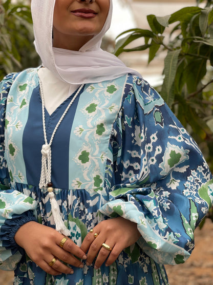 Azure Bloom Dress