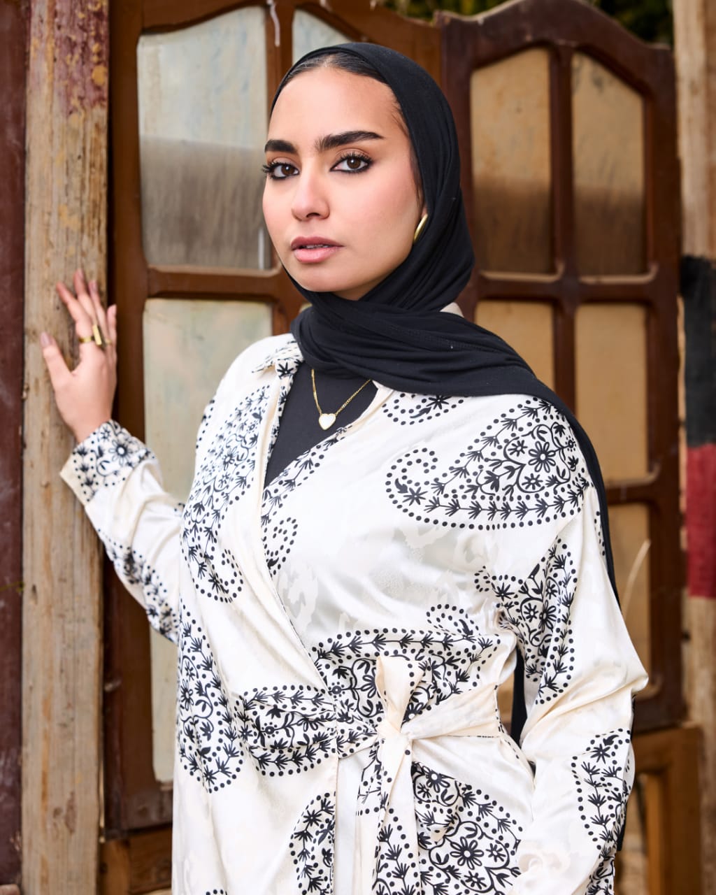 Wrap stain dress