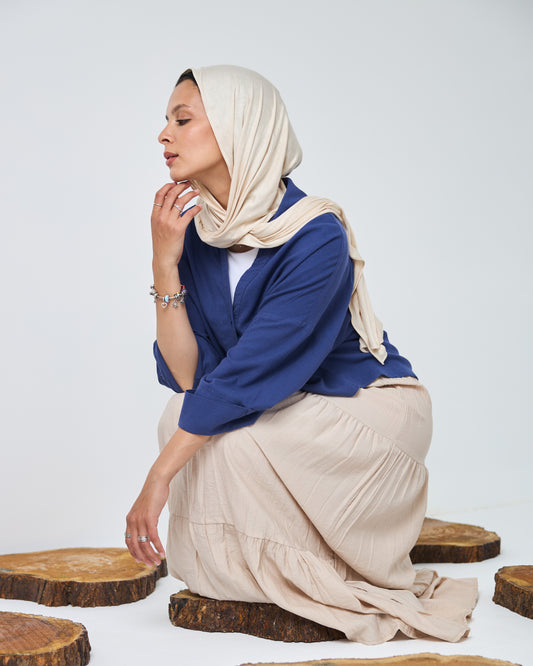 Flowy Linen Shirt in Blue