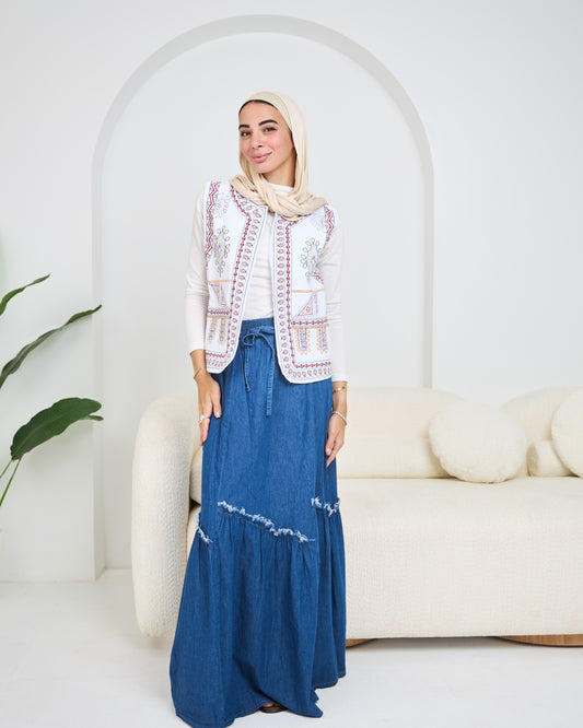Colorful Embroidered Vest
