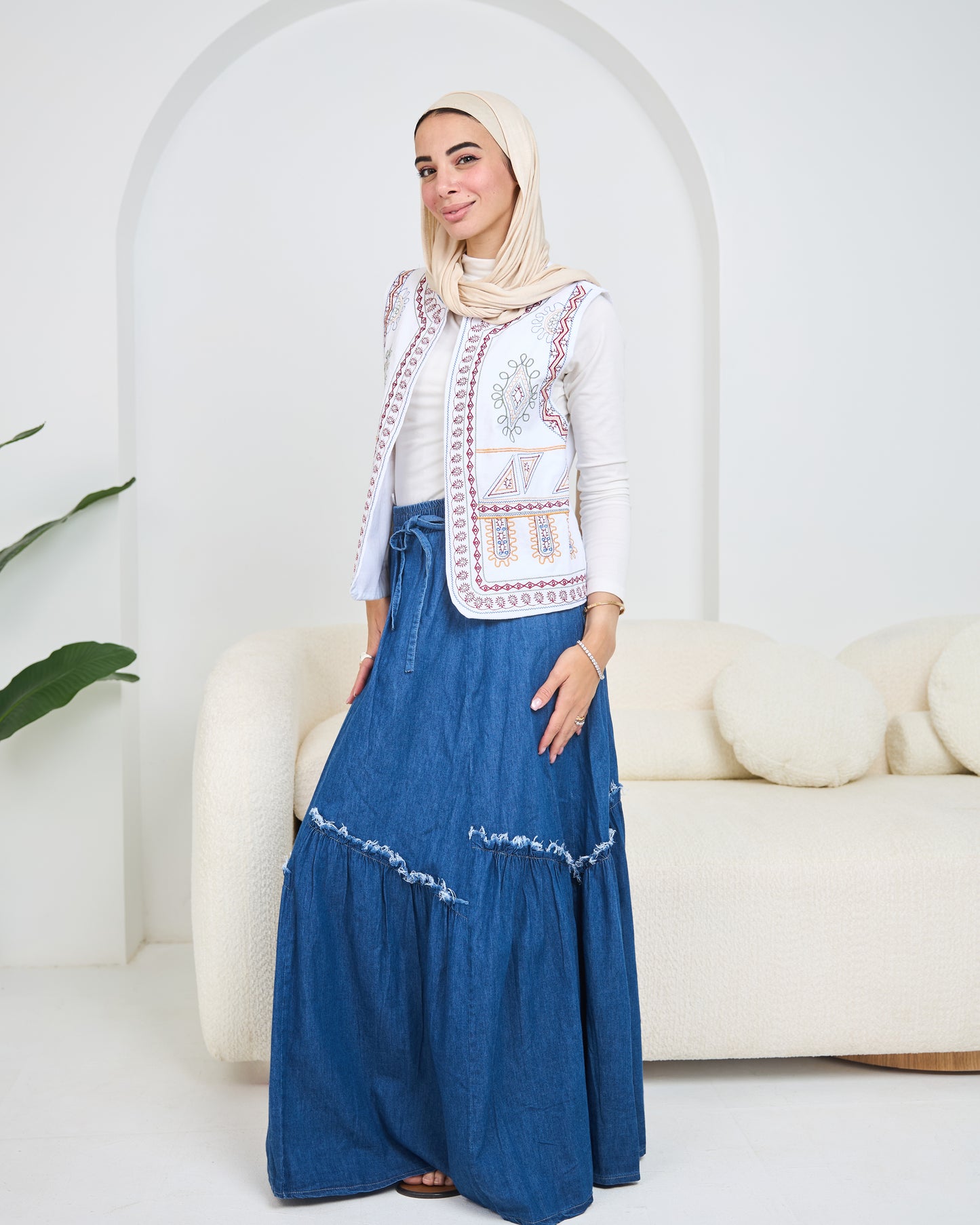 Colorful Embroidered Vest