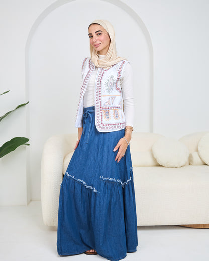 Colorful Embroidered Vest