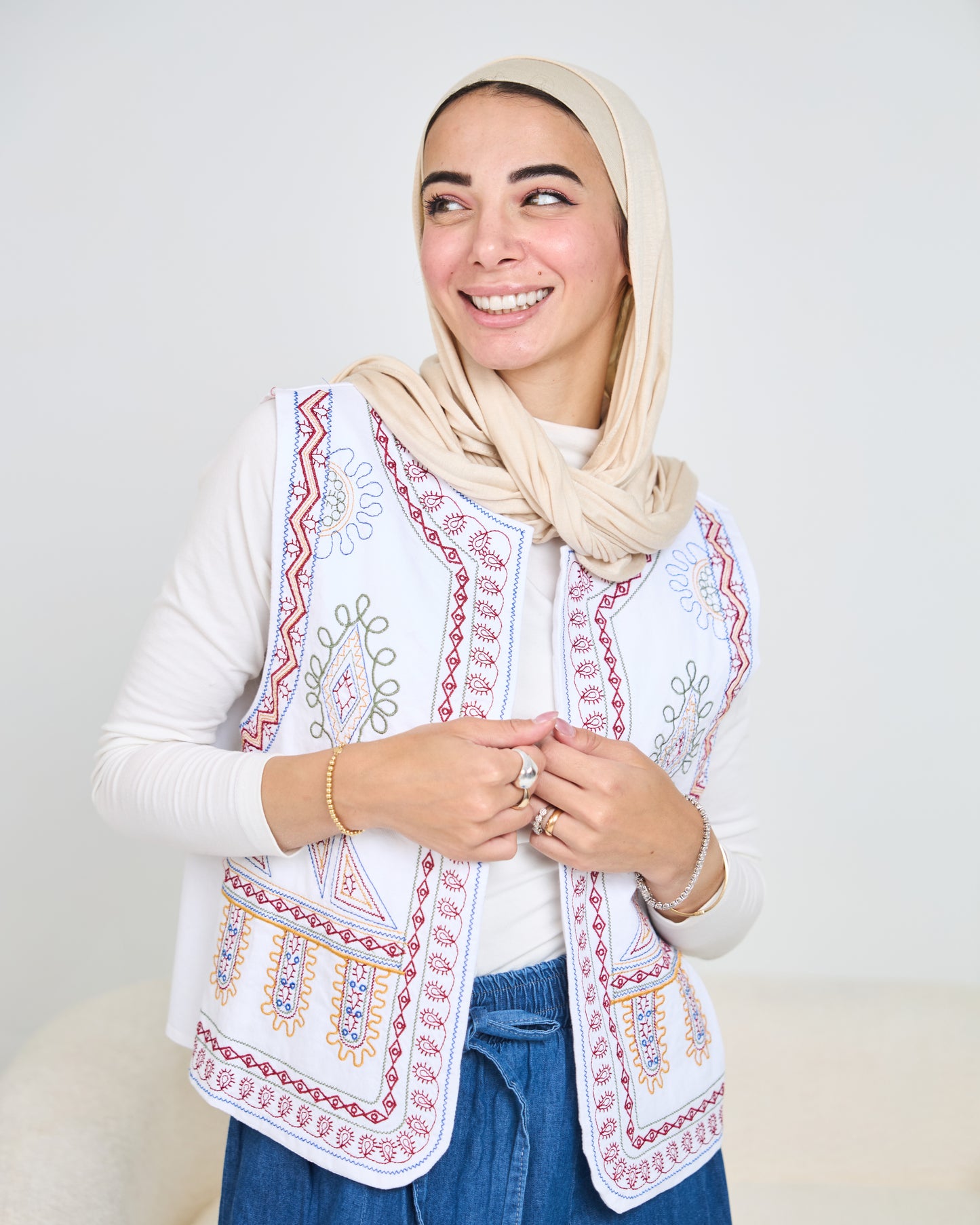 Colorful Embroidered Vest