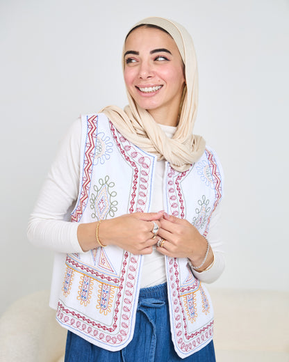 Colorful Embroidered Vest