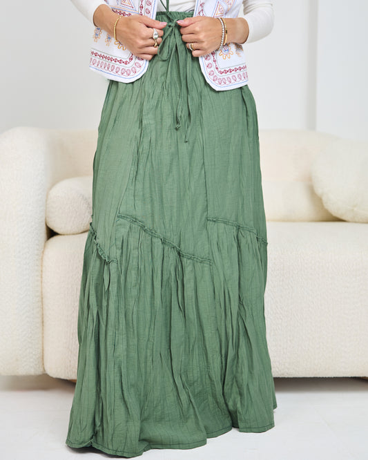 Skirt in olive