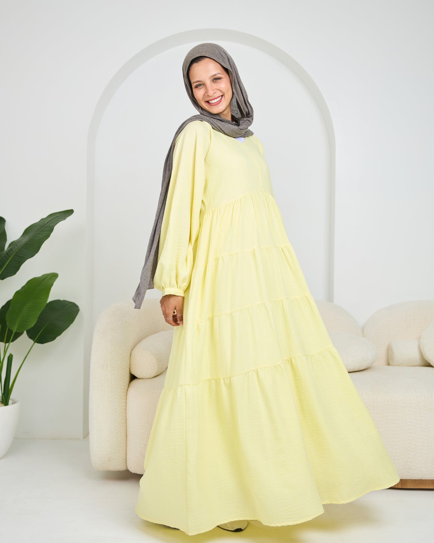 Linen Tiered Dress
