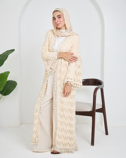 Hole-Knit Cardigan