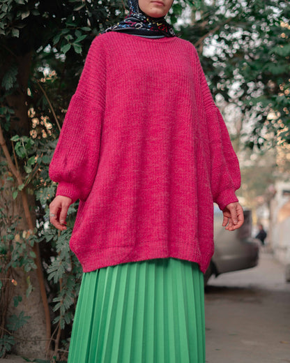 Knitted oversize pullover