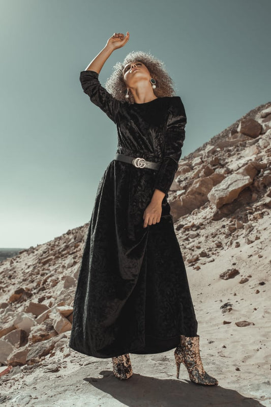 Velvet dress black